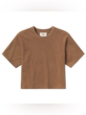 Buck Mason Tawny Field-Spec Boyfriend Crop Tee 🤎